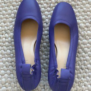 Everlane day heel in leather, purple, size 6